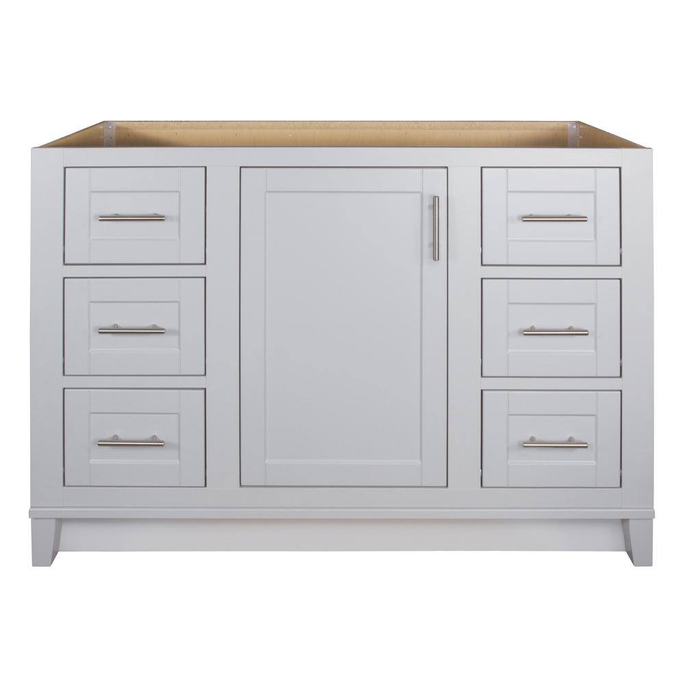 Glacier Bay Kinghurst 48 in. W x 21 in. D x 33.5 in. H Bath Vanity Cabinet without Top in Dove Gray KHDOV48D