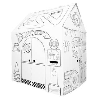 Easy Playhouse Garage-Kids Art  Craft for Indoor Decorate  Personalize Cardboard Fort EP1102