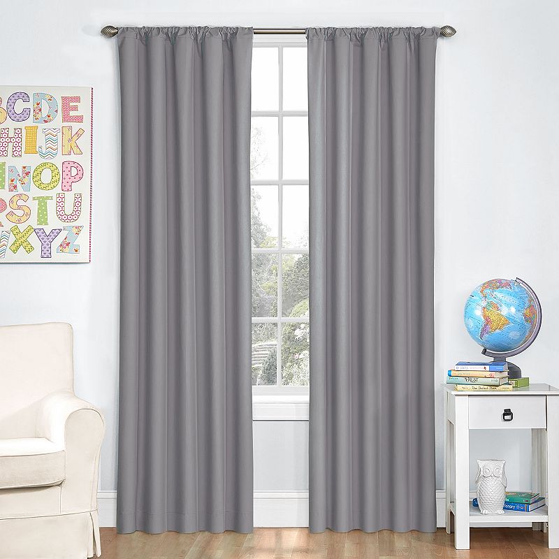 eclipse Kids Microfiber Blackout 1-Panel Window Curtain