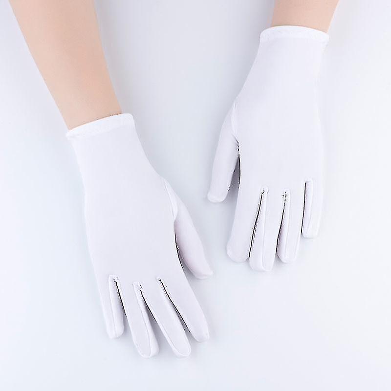 3 Pairs Elastic Spandex Gloves Jewelry Inspection Gloves Etiquette Glove