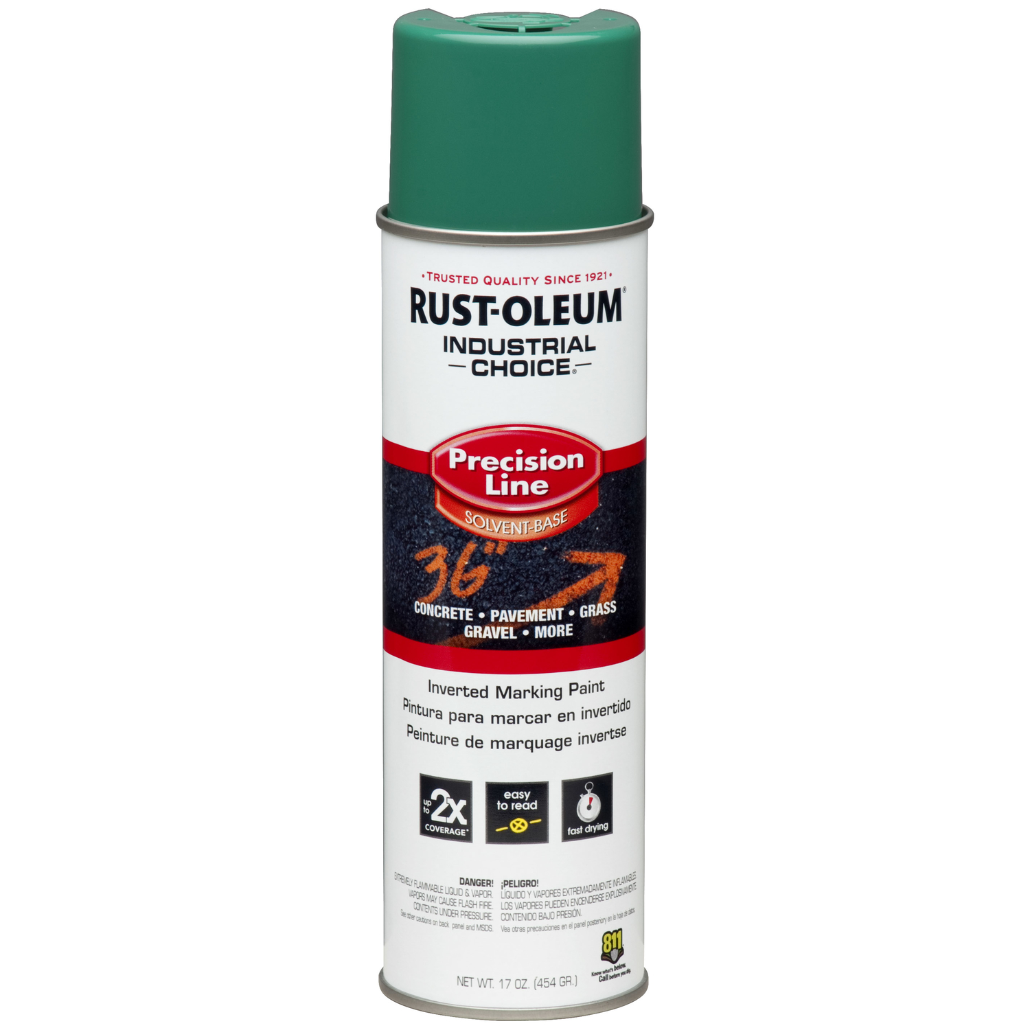 Rust-Oleum Industrial Choice System SB OSHA Safety Green Inverted Marking Paint 17 oz