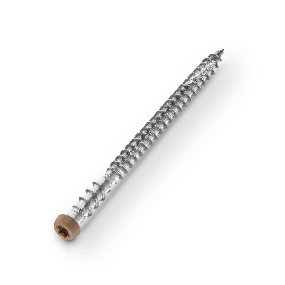 NewTechWood #10 x 2-12 in. Stainless Steel Star Drive Flat Undercut Composite Deck Screw Peruvian in Teak (100-Pack) TK-100-SS-SC