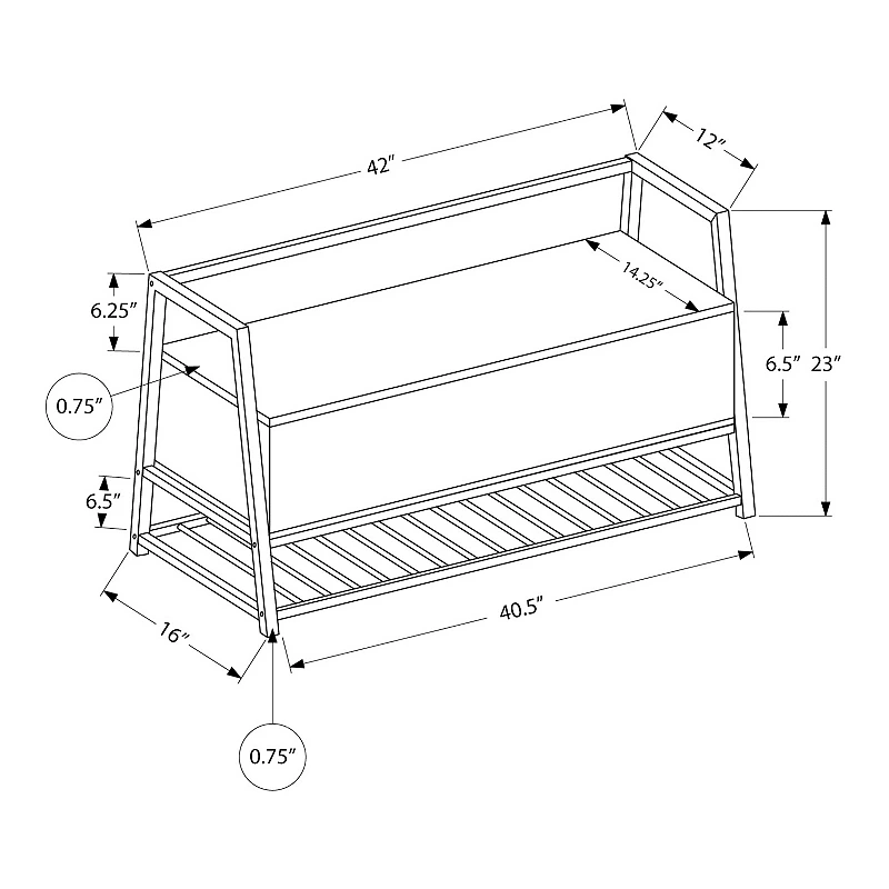 Monarch Entryway Storage Bench