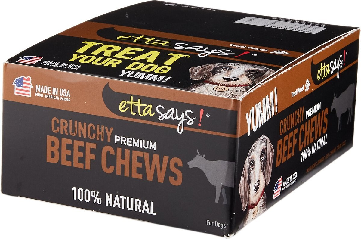 Etta Says! Crunchy Beef Chews Dog Treats