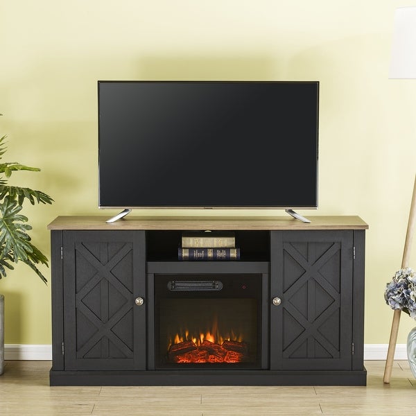 54 in. TV Stand Console for TVs up to 60 in. with Electric Fireplace - 54