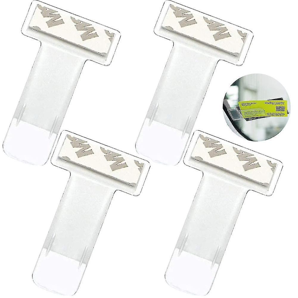 Parking Ticket Holders， 4 Pack Transparent Car Windshield Ticket Holders， Self Adhesive Tickets Clip