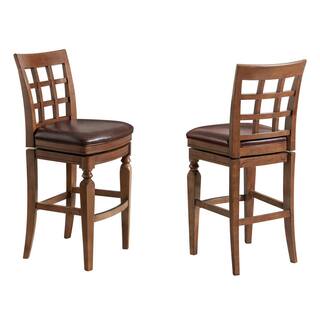 Alaterre Furniture Napa Mahogany Bar Height Stool with Back (2-Pack) ANNA02PDCR2