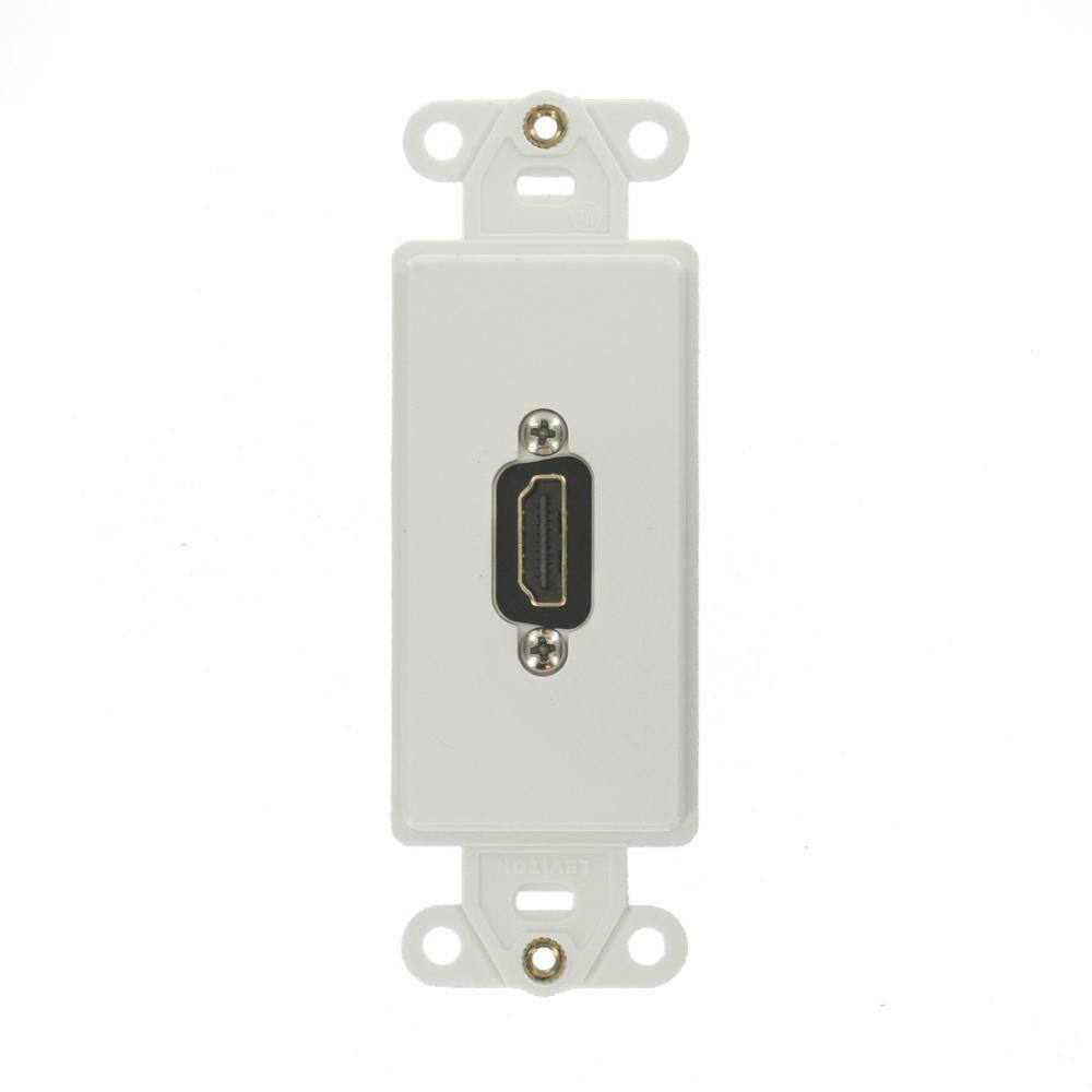 Leviton Decora White HDMI Feed-Through Connector 41647-W