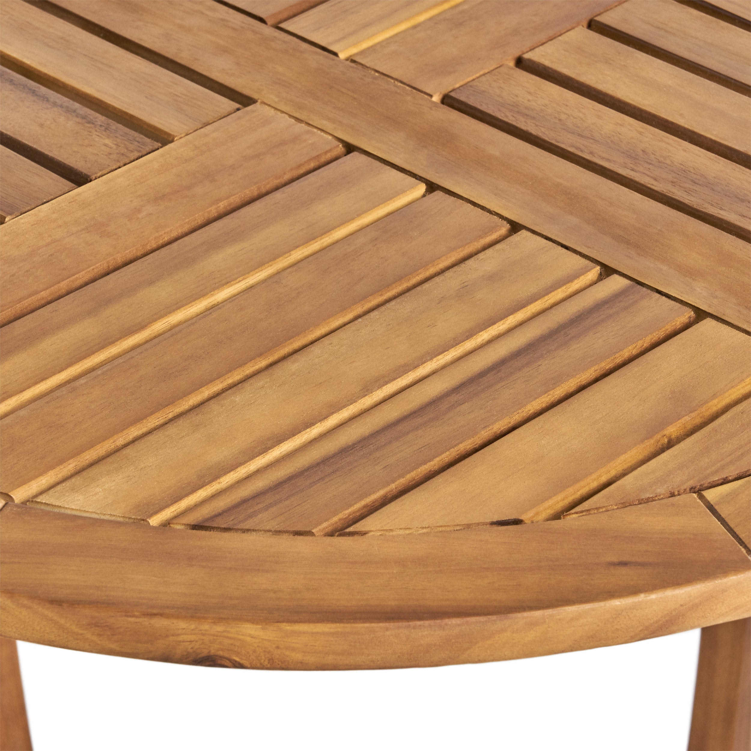 Navarro Outdoor Acacia Wood Bistro Table, Teak