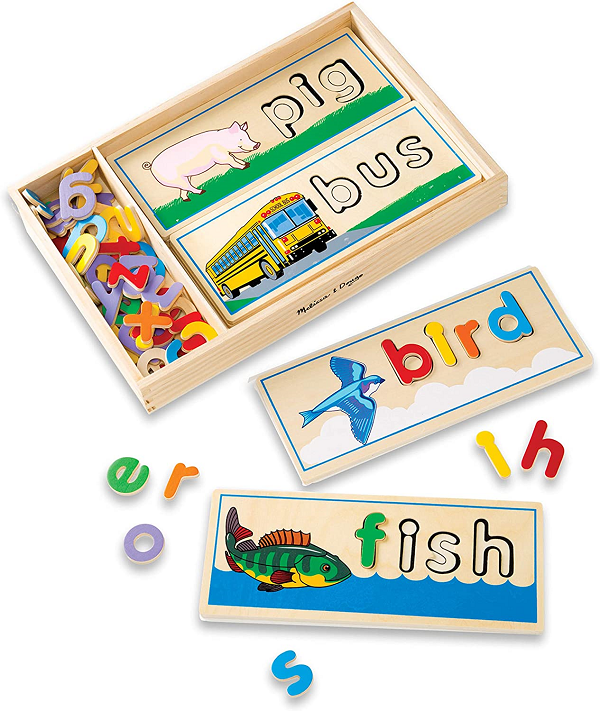 Melissa and Doug See and Spell Wooden Educational Toy 8 Double