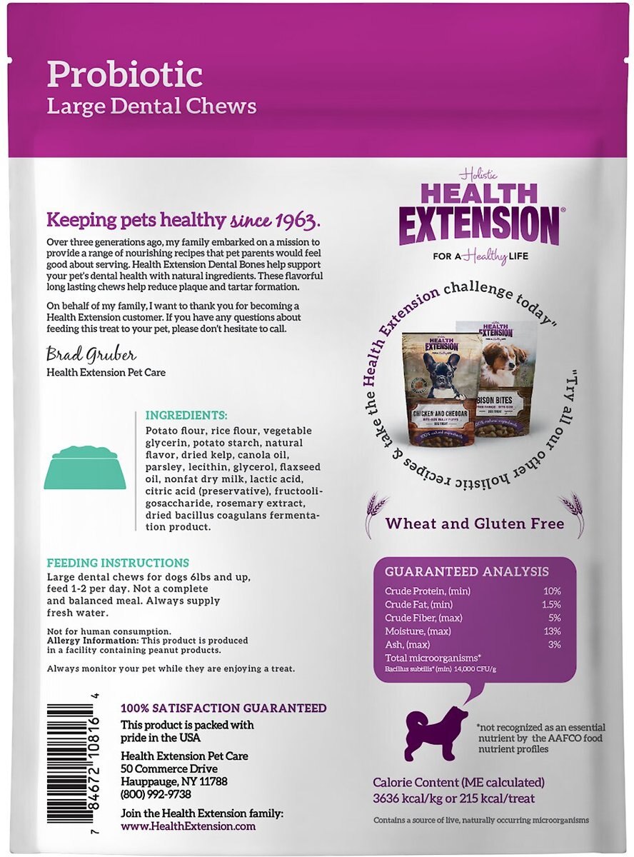 Health Extension  Probiotic Yogurt Dental Dog Treats