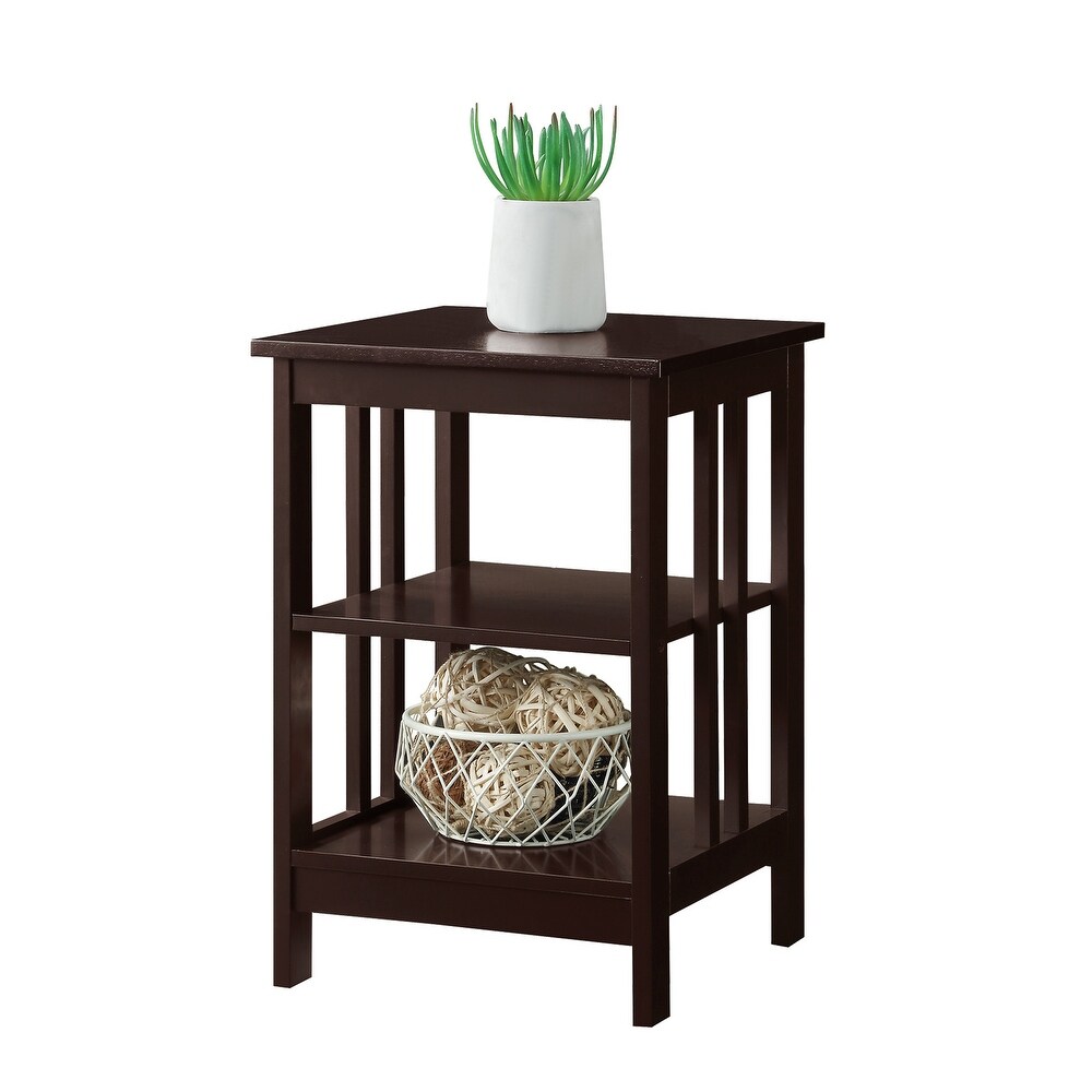 Convenience Concepts Mission End Table with Shelves