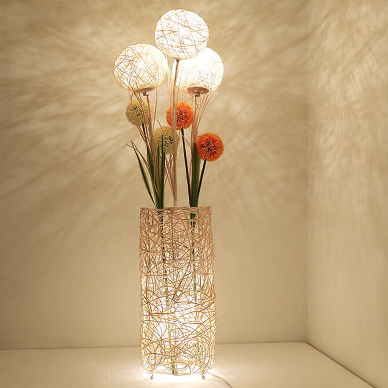 Rattan Weave Floor Lamp