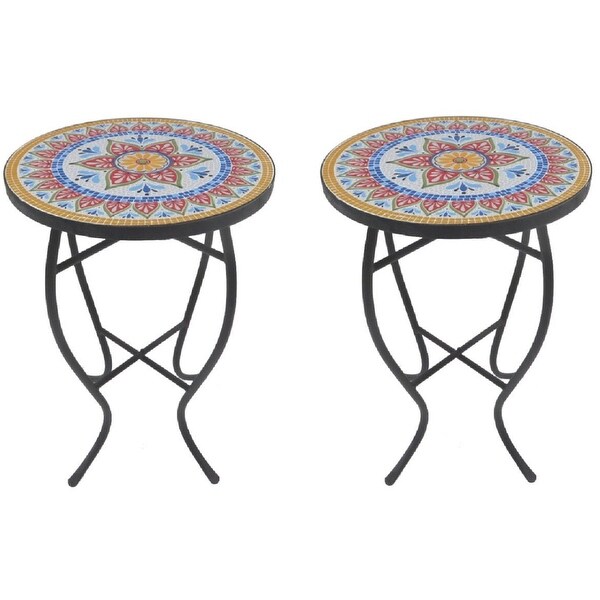 Mosaic Art Collection Accent Table (Set of 2)