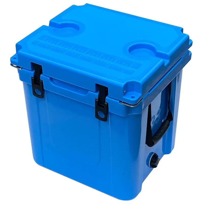 Portable plastic rotomolded wholesale small hiking fishing camping hard cooler box with custom logo printing