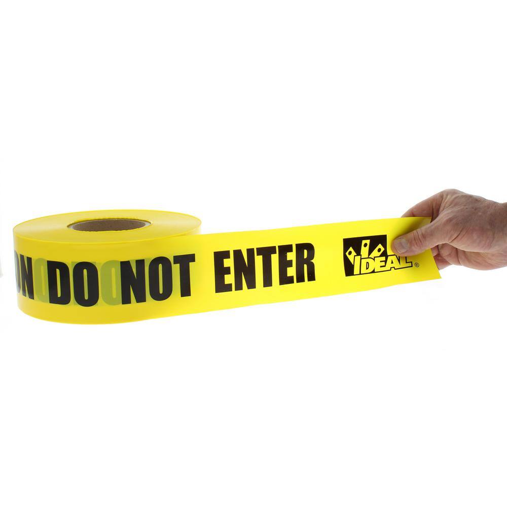 IDEAL 3 in. x 1000 ft. Barricade Tape Caution Do Not Enter Yellow 42-002