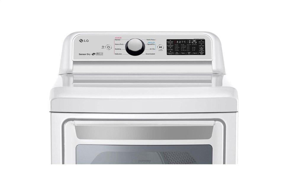 Lg DLE7300WE 7.3 Cu. Ft. Smart Wi-Fi Enabled Electric Dryer With Sensor Dry Technology