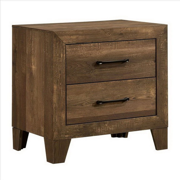 Benjara BM239804 Rustic 2 Drawer Wooden Nightstand...