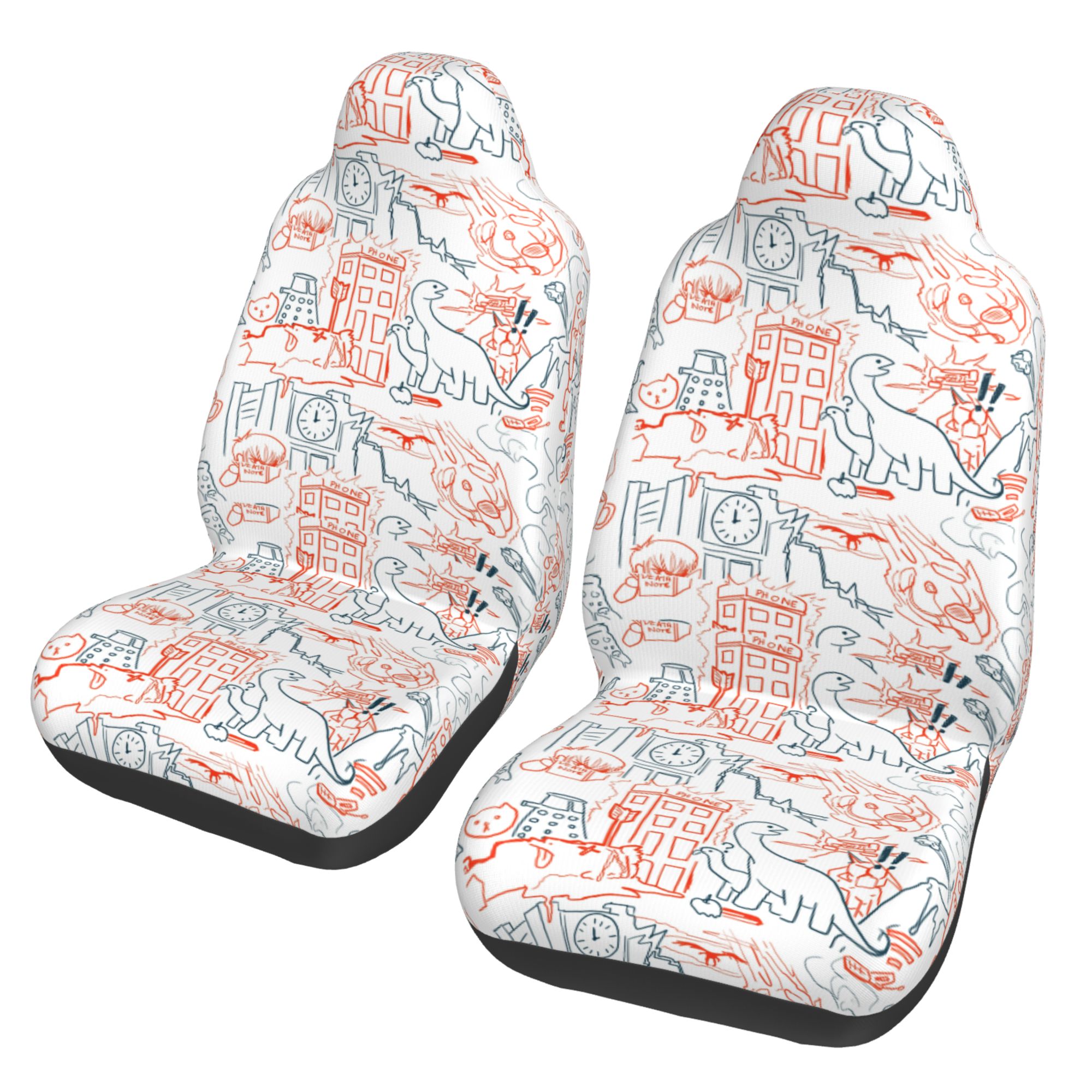 ZICANCN Car Seat Cover Doctor Who Dinosaur Death Car Front Seat Covers Protectors ， Automotive Seat Covers for Cars Trucks Suv