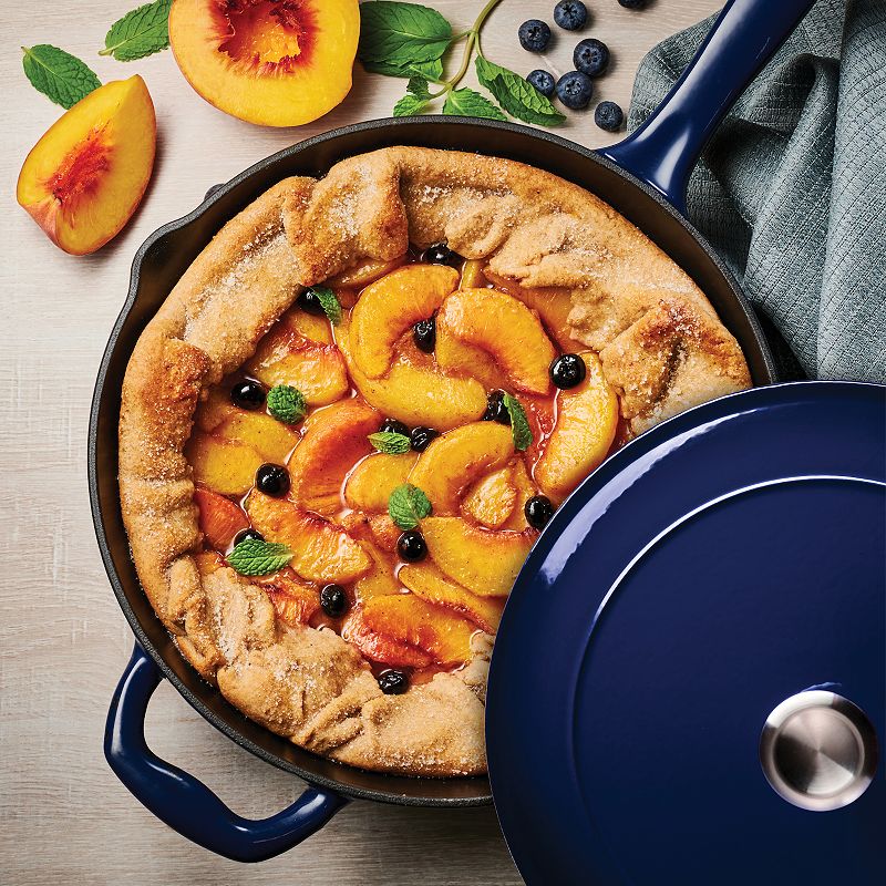 Tramontina Enameled Cast-Iron 10-in. Covered Skillet