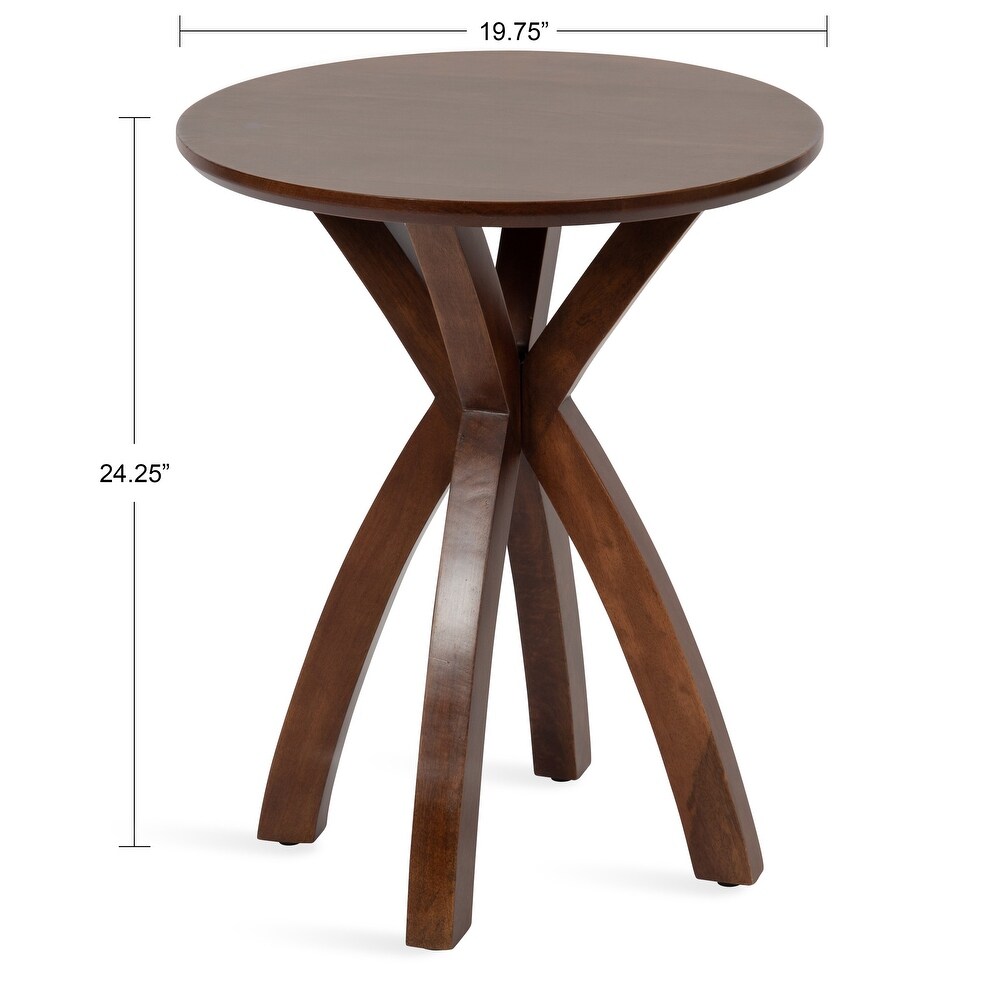 Kate and Laurel Soleyn Round Wood Side Table