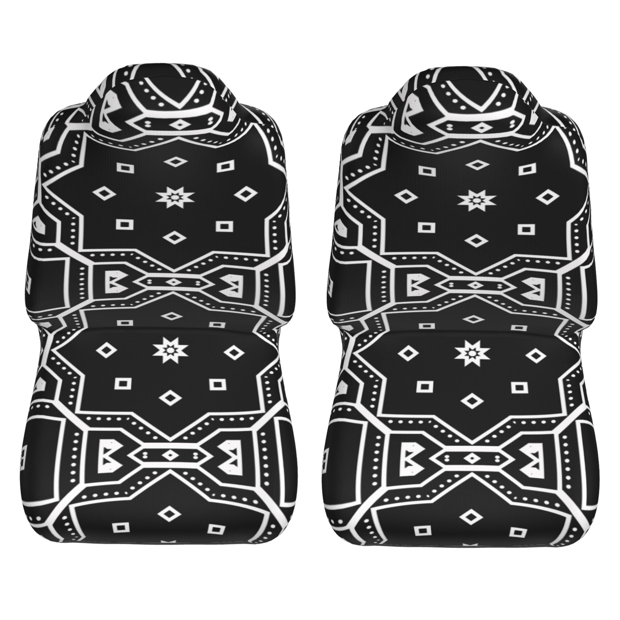 ZICANCN Car Seat Cover Black Geometry Car Front Seat Covers Protectors ， Automotive Seat Covers for Cars Trucks Suv