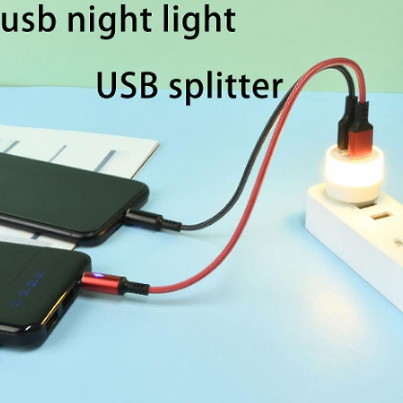 1pc Dual Usb Ports Light 5v Led Night Lights For Power Bank Computer Laptop Notebook Desktop Book Working Lighting