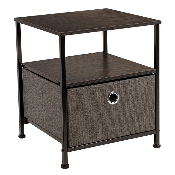 Nightstand 1-Drawer Shelf Storage - Bedside Furniture End Table Chest - - 30821853