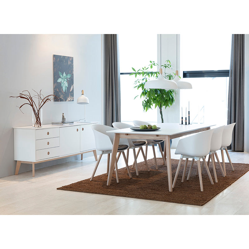 SABINE Sideboard Buffet 180cm - White/Black