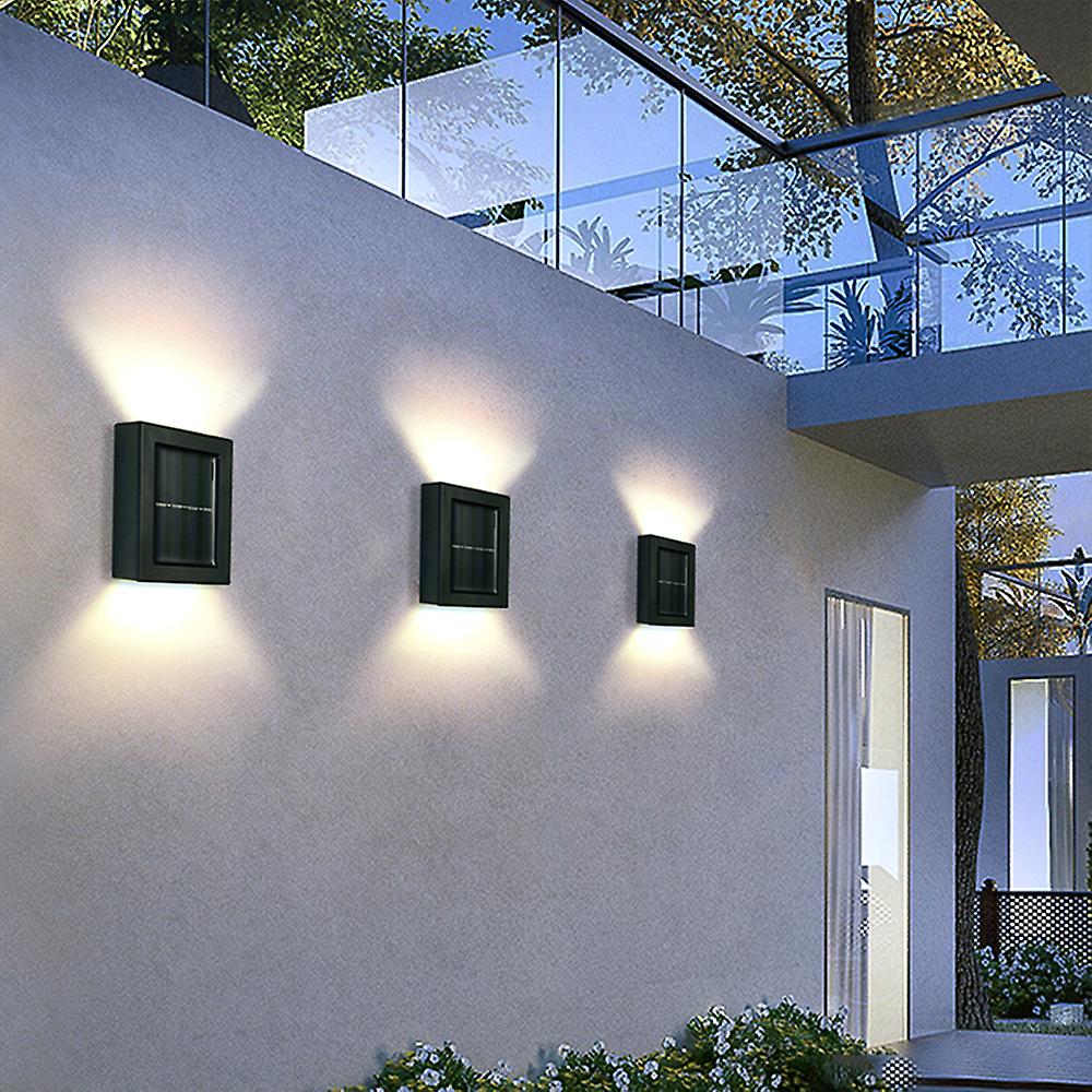 Solar Wall Lamp Outdoor Waterproof Led Illuminated Light Yard Garden Steet Stair Lighting Lamp No.236282