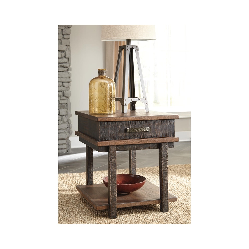 Stanah Brown Rectangular End Table