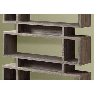 55 in. Dark Taupe with 6-Shelves Composite Bookcase HD3251