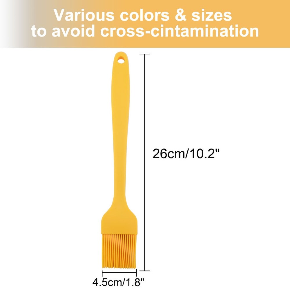 Silicone Brush Pastry Oil Basting Heat Resistant Cookware Barbecue   Yellow   10.2\