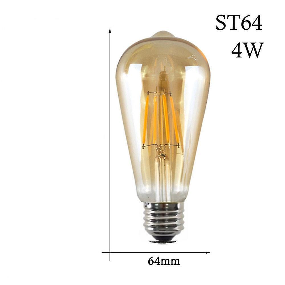 St64 e26 led edison light bulb  4w warm white vintage bulbs dimmable ~1044