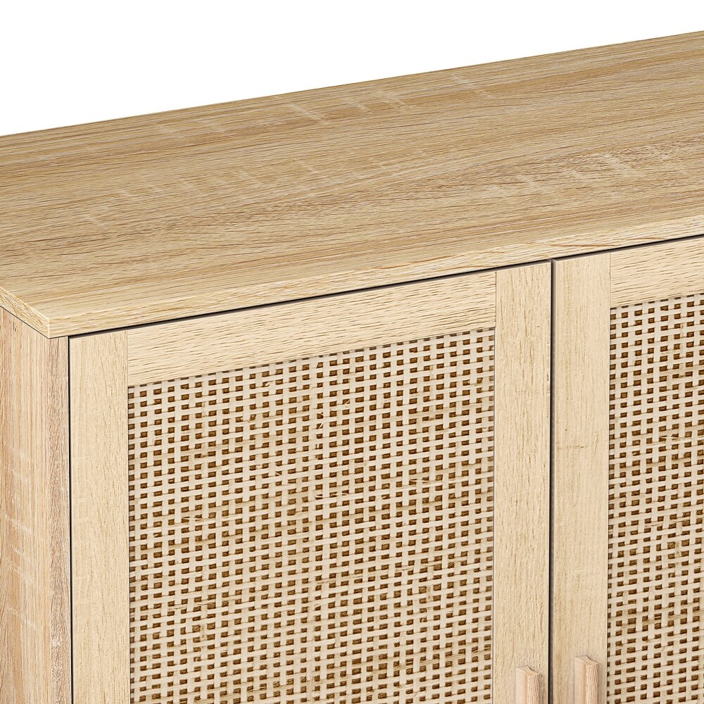 Elegant and Functional Rattan Decorative Storage Cabinet