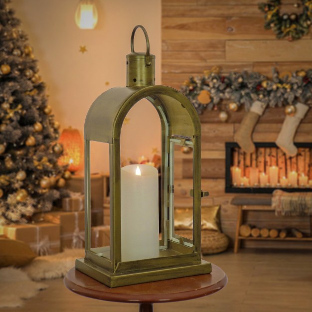 Hgtv Home Collection Arched Candle Lantern Christmas Themed Home Decor Small Antique Bronze 16 In