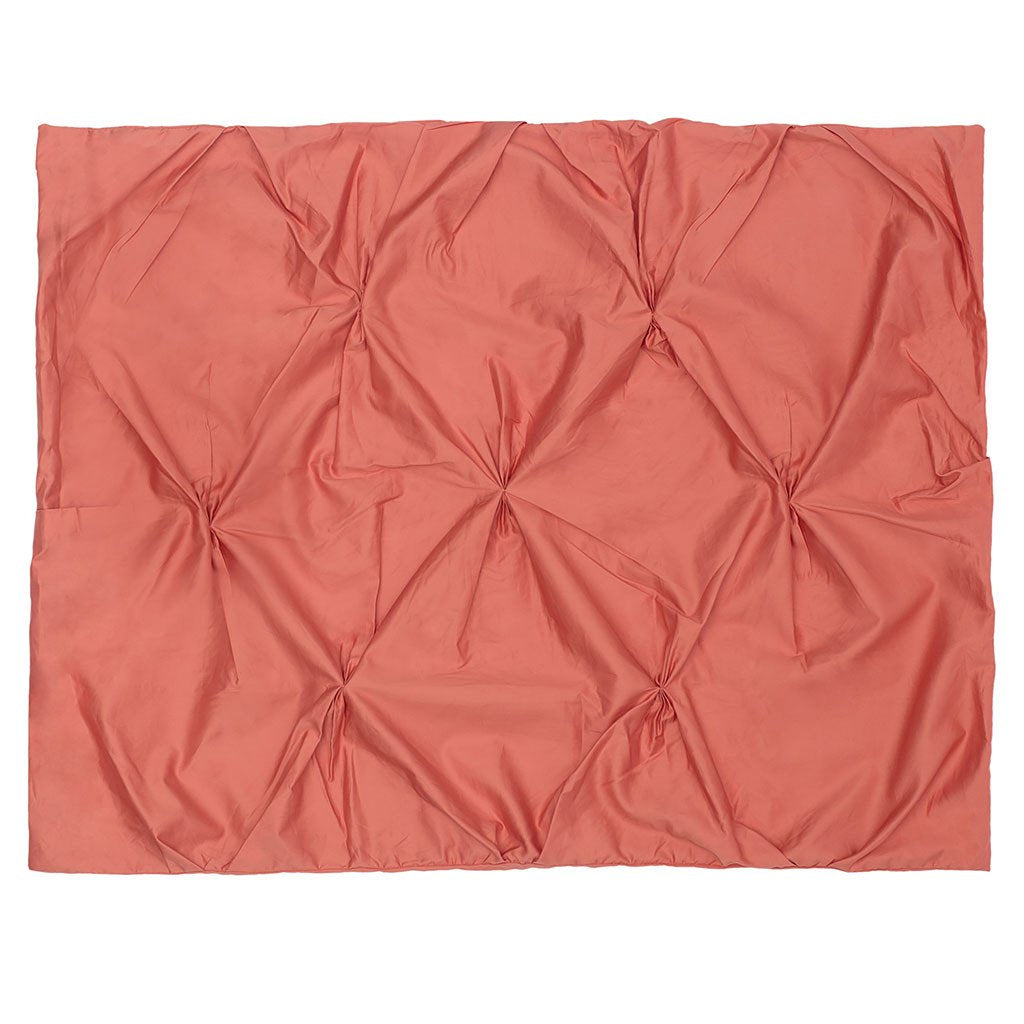 Coral Valencia Pintuck Sham Pair