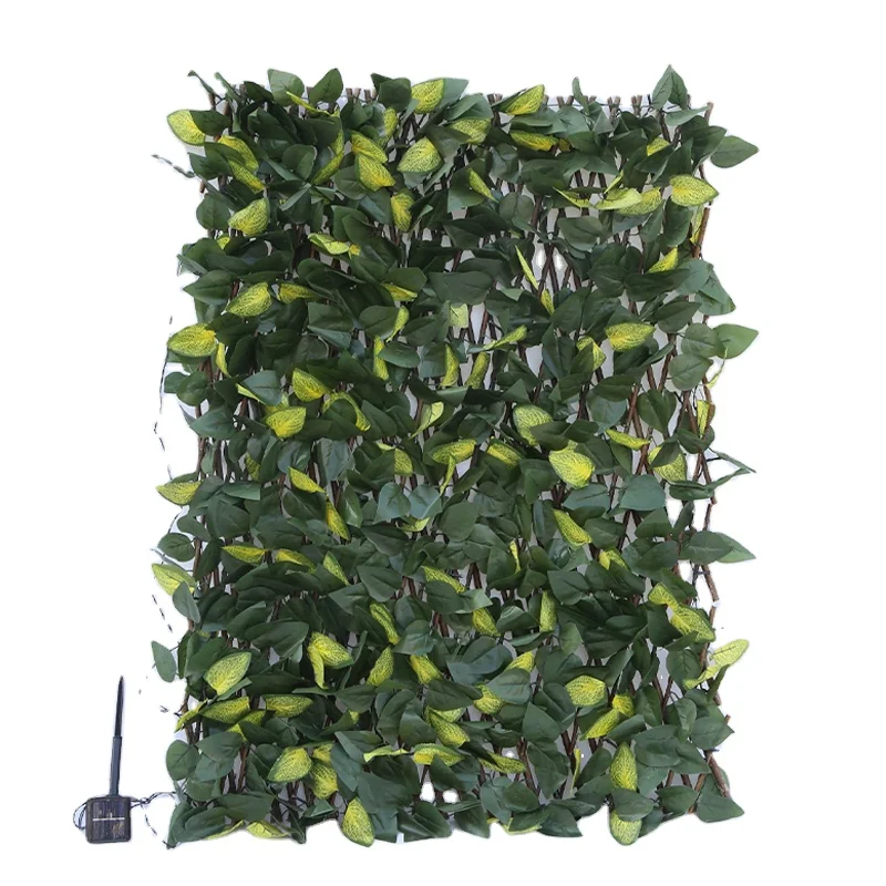 Easy to clean garden supplies green wall vertical garden led luminous pastoral retractable fence