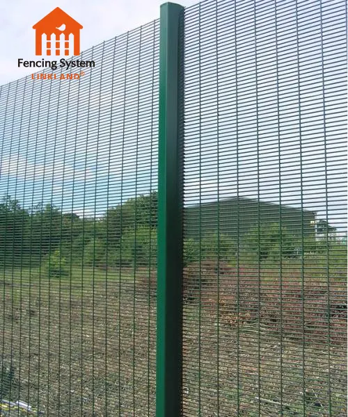 linkland Fencing Green Powder Coated 358 High Security Anti cut Anti Climb Fence Iron Fence