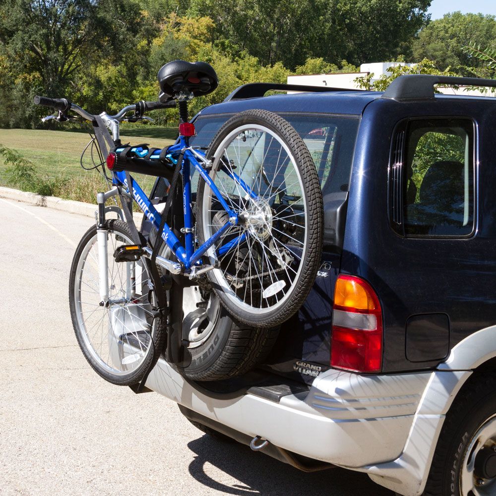 Apex BC-8407-2 Spare Tire Mounted Bicycle Carrier Rack， Fits 2 Bikes