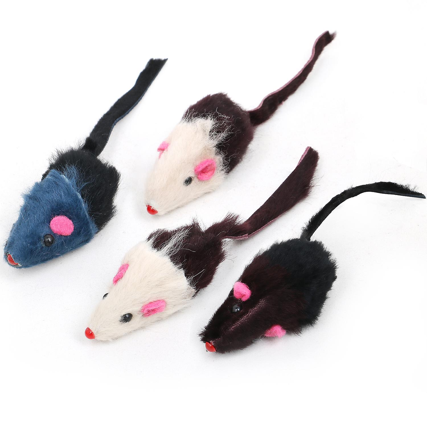 DIGIFLEX 4 Rattling Catnip Mice Cat Toys for Pets