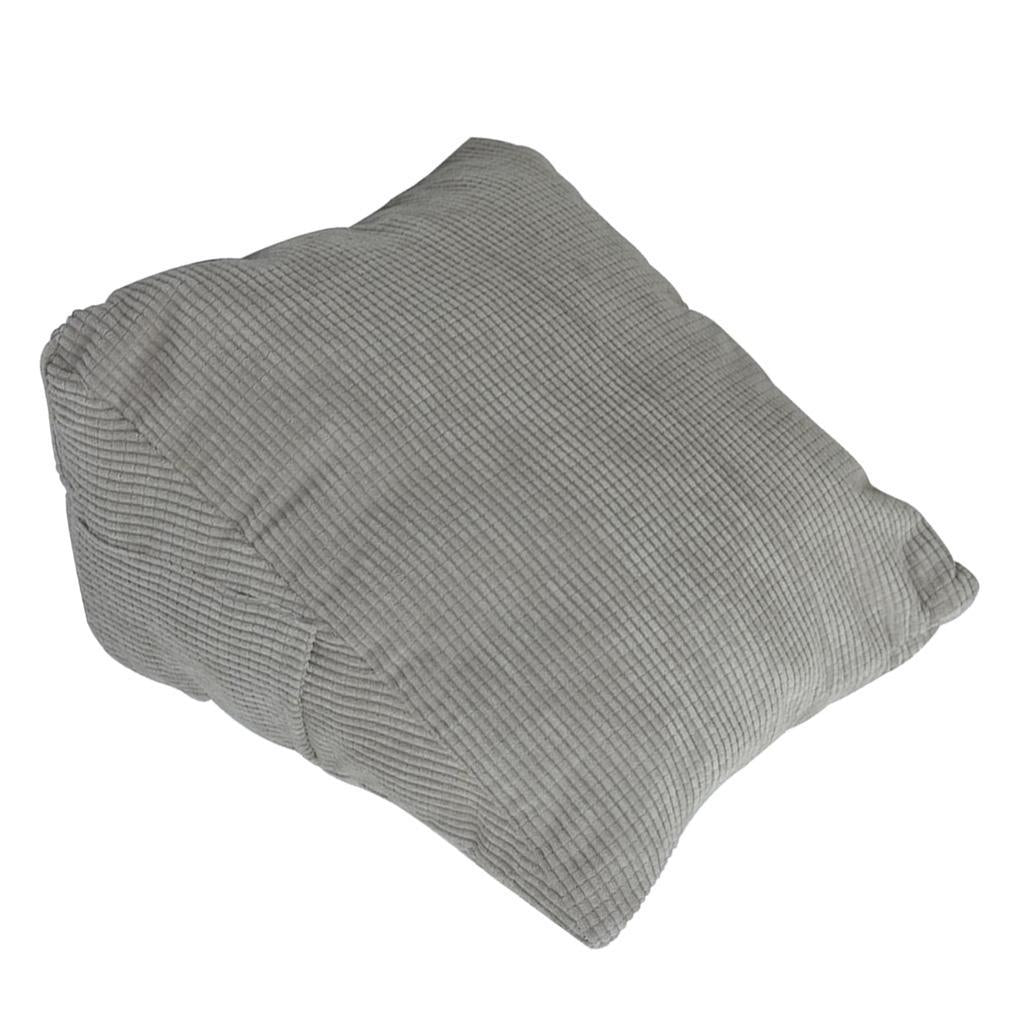 Extra Comfort Lounger Couch Chair Reading Pillow Wedge Shape Headboard Backrest Cushion Cushion Filled with PP Cotton Gray