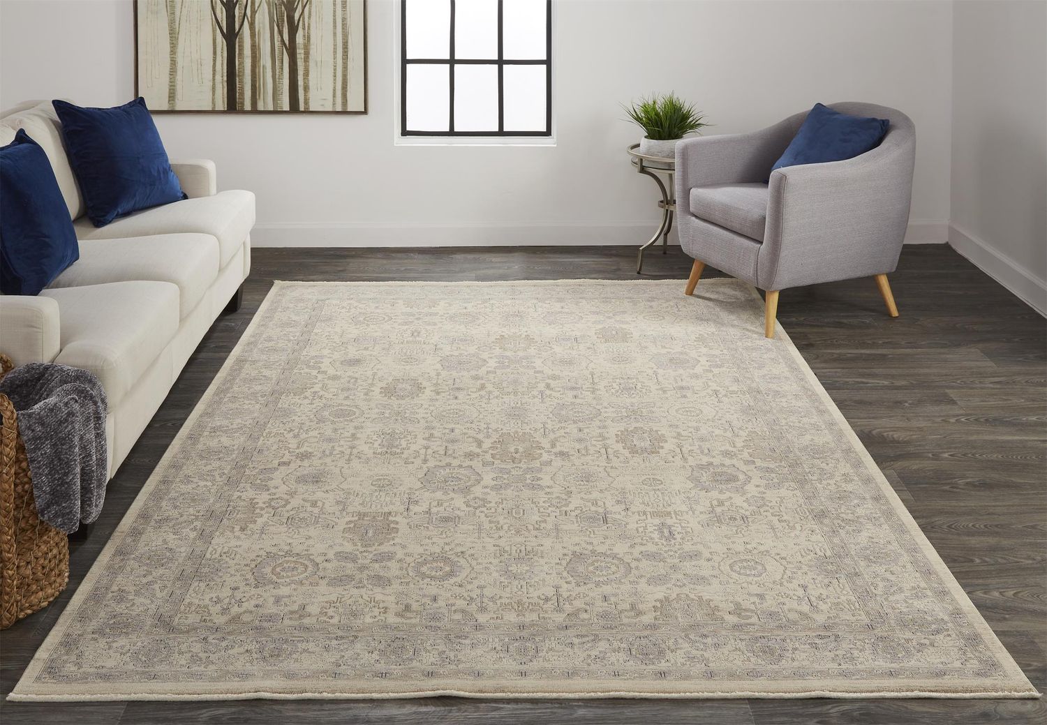 Gilford Beige and Gray Rug by BD Fine