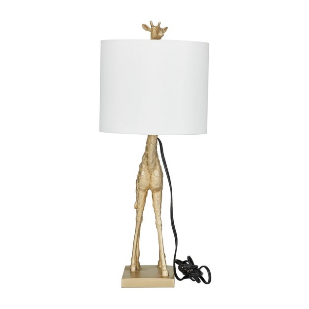 Eclectic Polyresin Giraffe Table Lamp Gold Olivia amp May