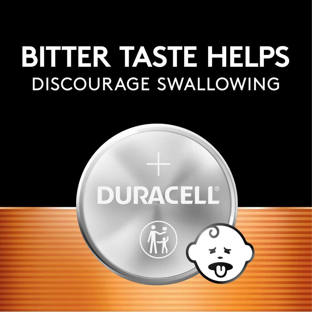 Duracell CR2016 3V Lithium Battery 2 Count Pack Bitter Coating Helps Discourage Swallowing 004133366385