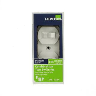 Leviton 15 Amp Tamper-Resistant Combination Switch and Outlet White R62-T5225-0WS