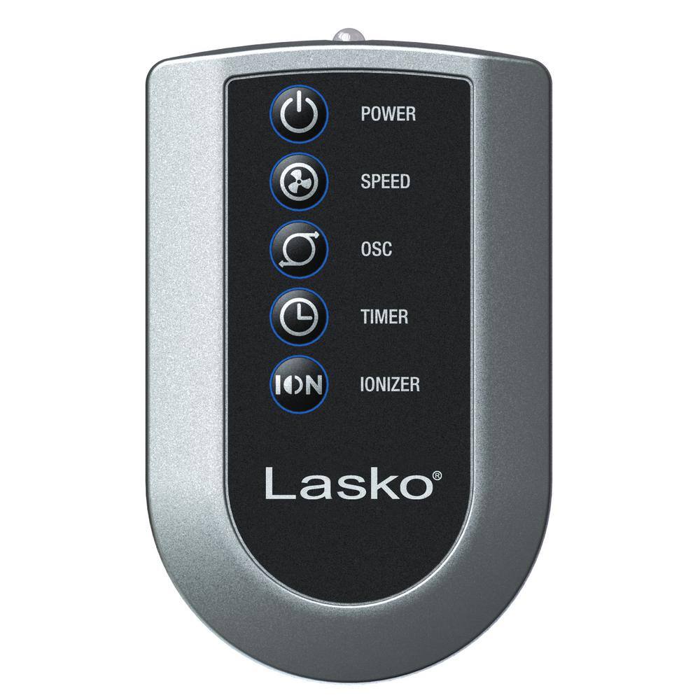 Lasko 36 in. 3 Speed Black Oscillating Tower Fan with Internal Ionizer Electronic Timer and Remote Control 2505