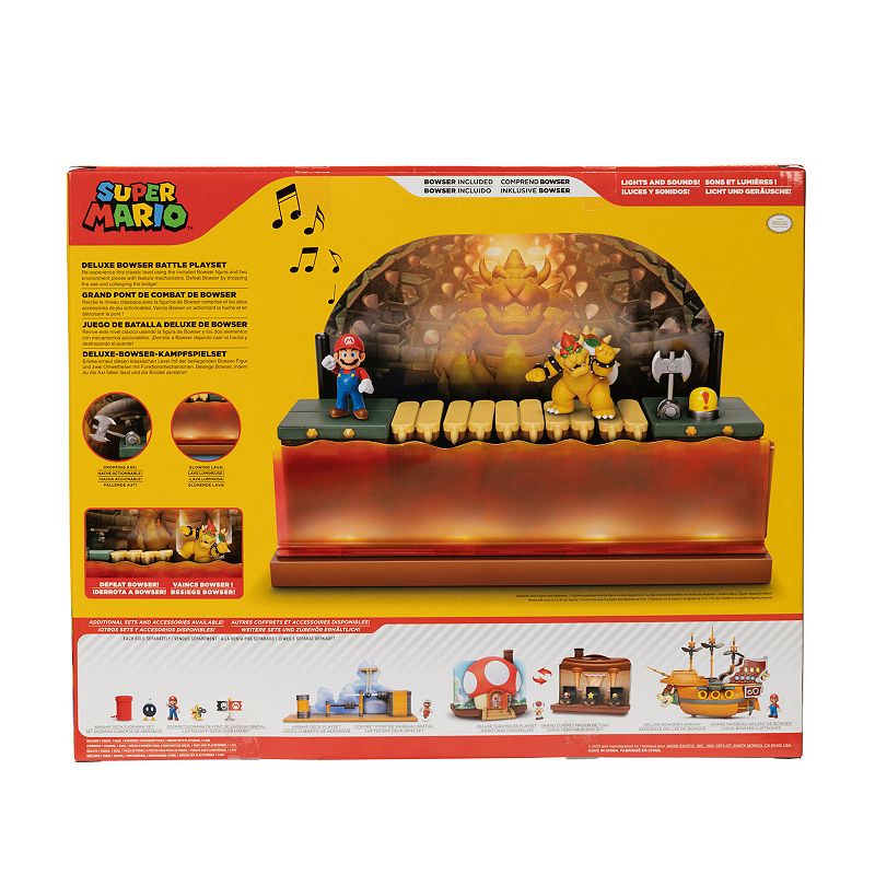  Super Mario Deluxe Bowser Battle Playset