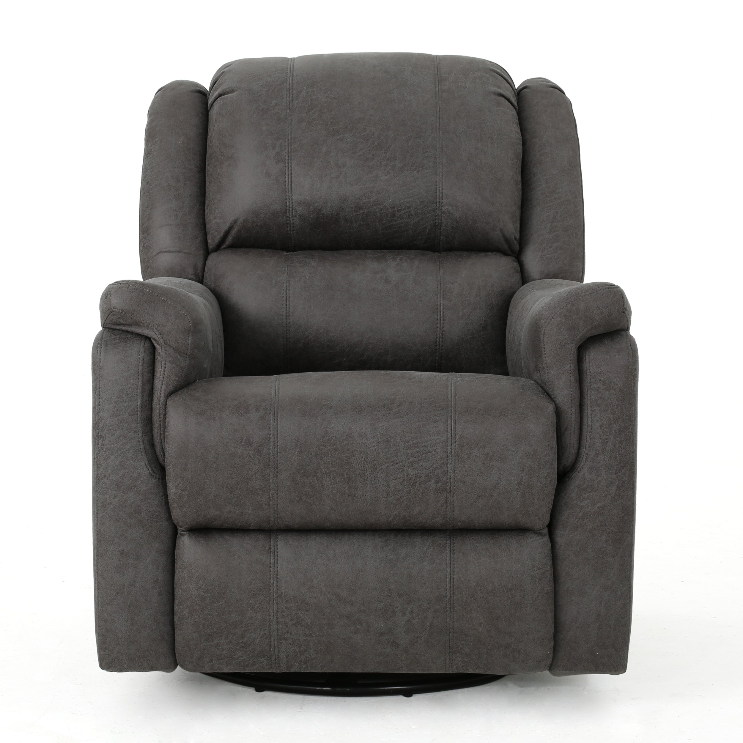 Jemma Tufted Slate Microfiber Swivel Gliding Recliner