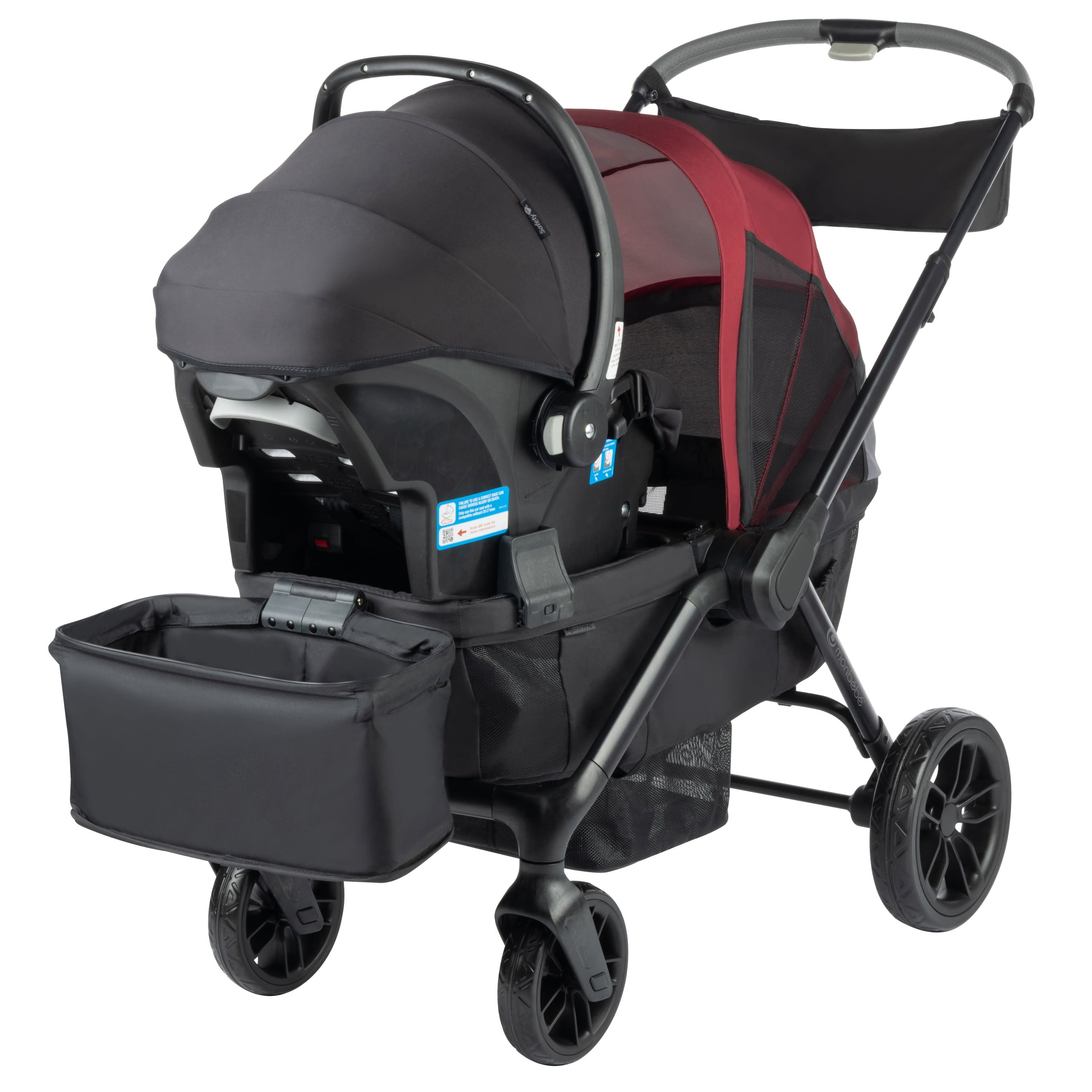 Monbébé Everyday Outings Wagon Stroller, Cardinal Red